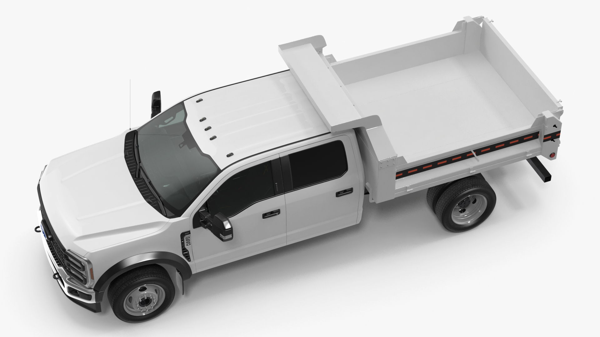 3D Ford Super Duty F550 Dump White 2023 Rigged model