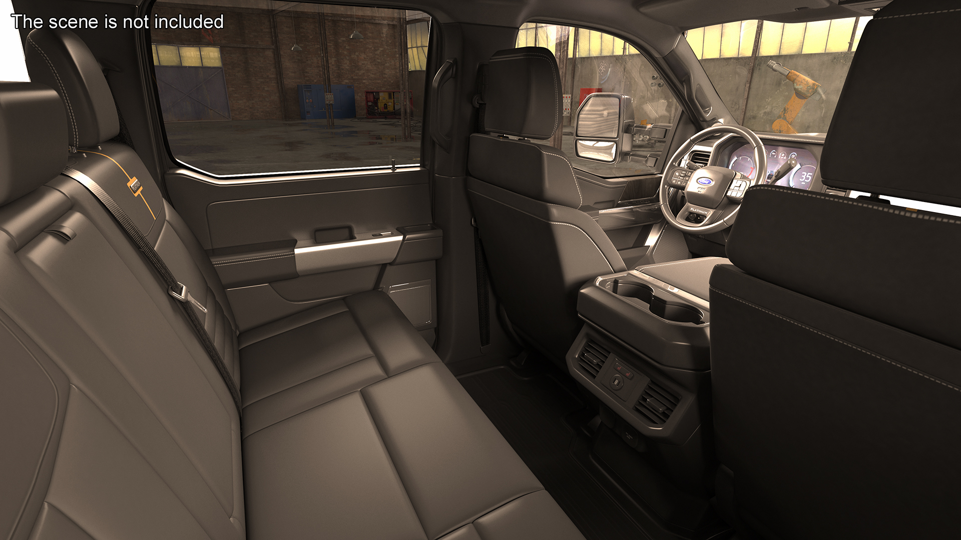 3D Ford Super Duty F550 Dump White 2023 Rigged model