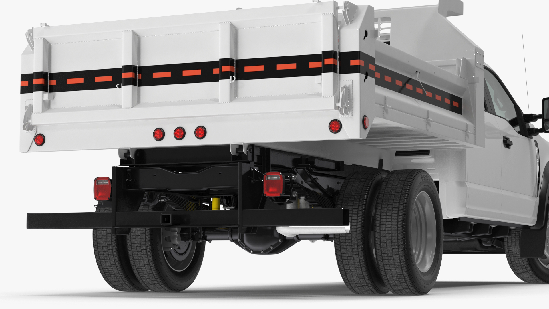 3D Ford Super Duty F550 Dump White 2023 Rigged model