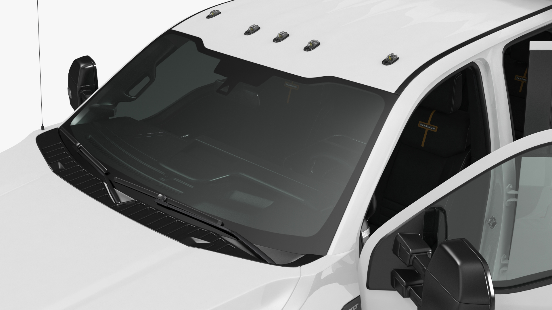 3D Ford Super Duty F550 Dump White 2023 Rigged model
