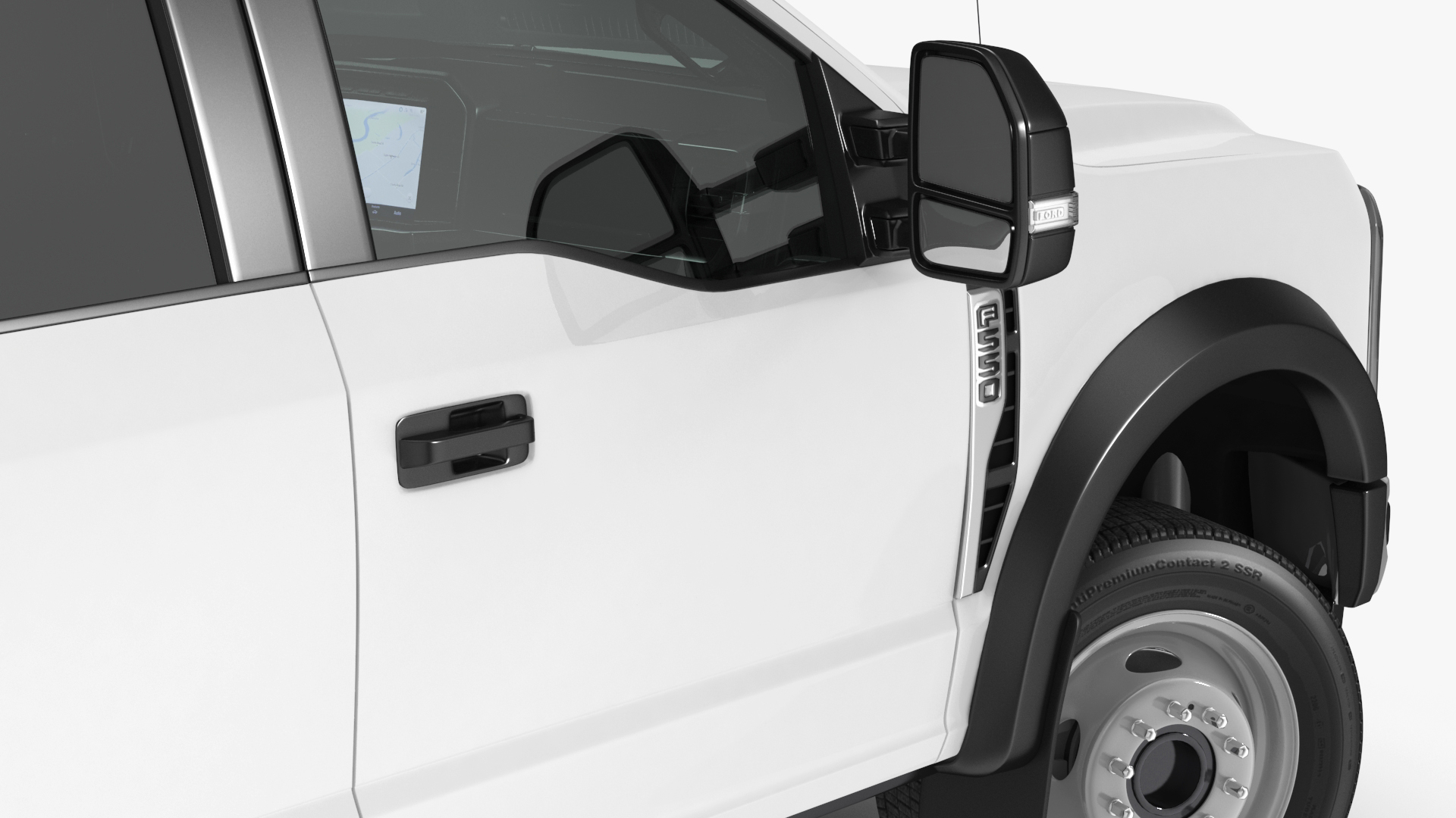 3D Ford Super Duty F550 Dump White 2023 Rigged model