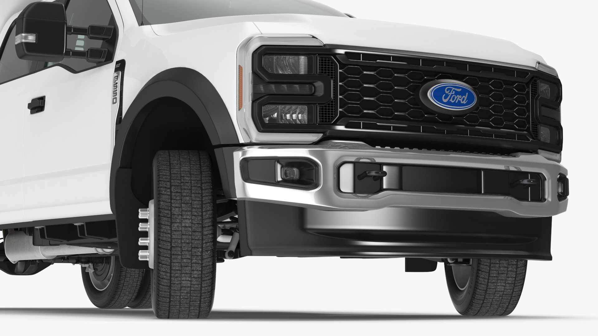 3D Ford Super Duty F550 Dump White 2023 Rigged model