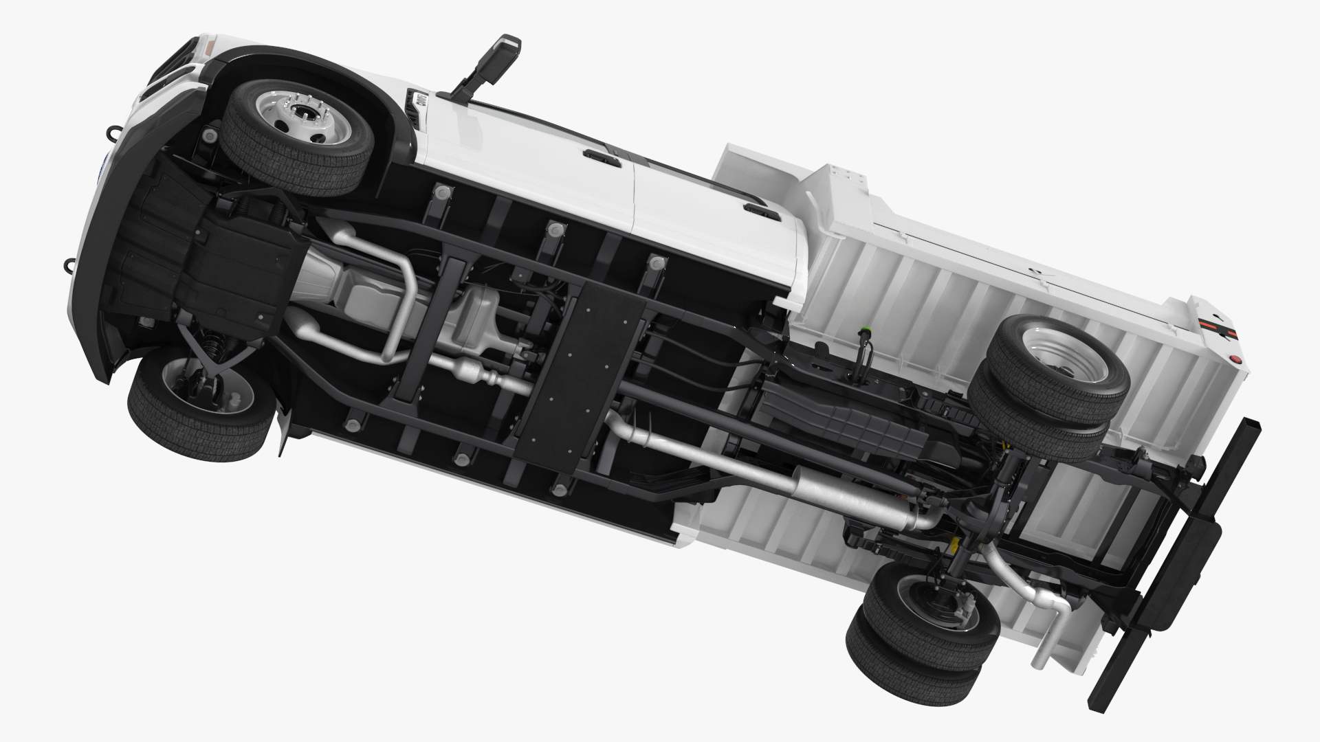 3D Ford Super Duty F550 Dump White 2023 Rigged model