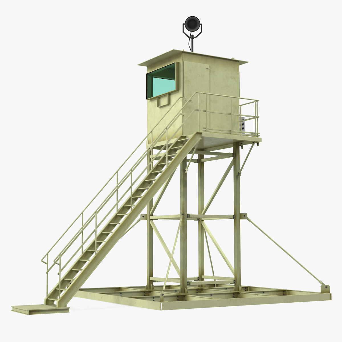 Military Guard Tower 3D Model