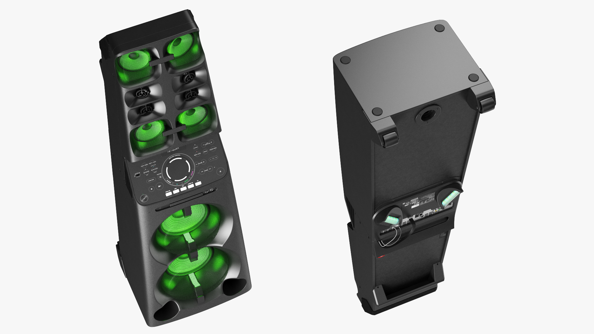 3D model High Power Audio System switched On