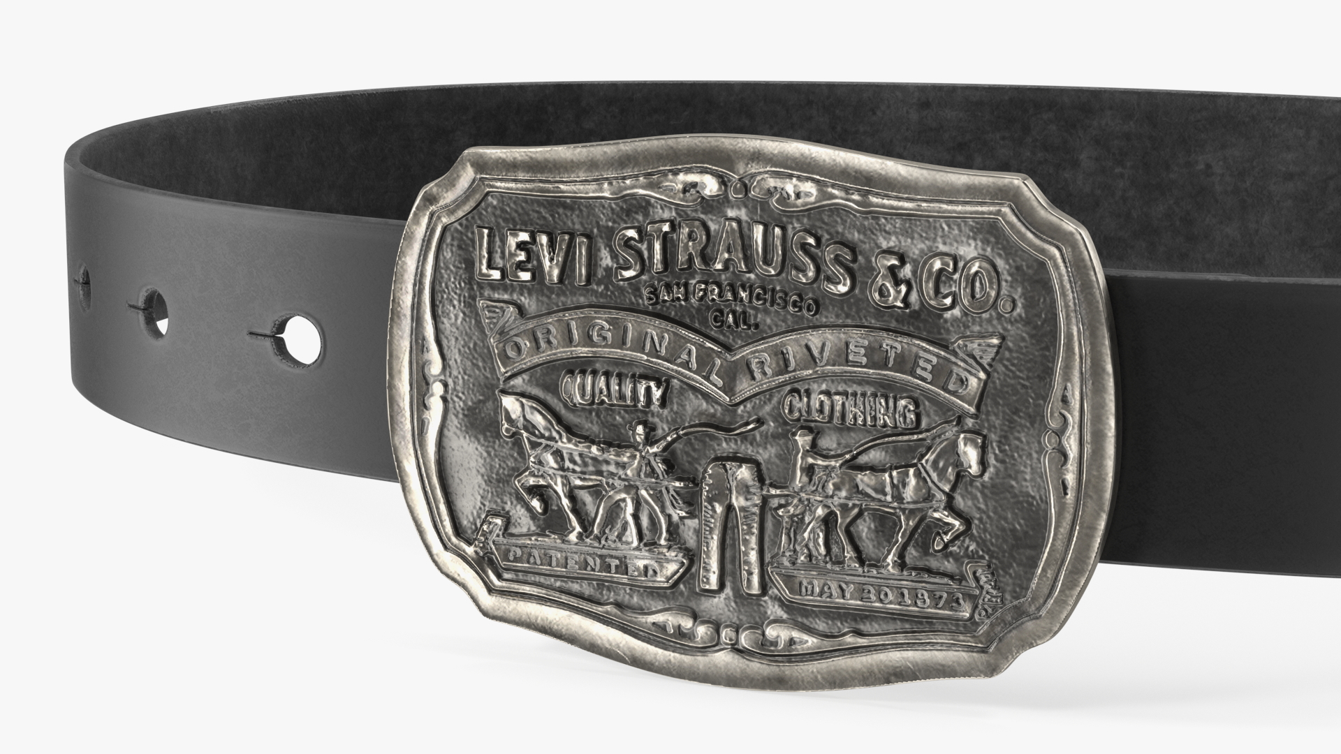 Levis Belt with Plaque Buckle 3D model