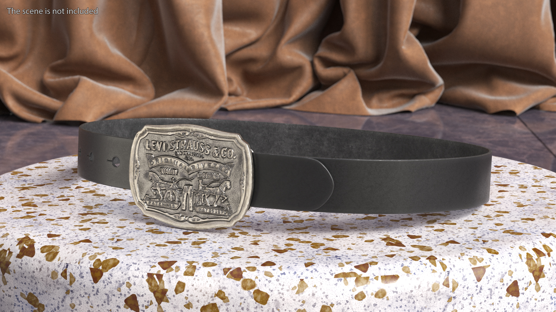 Levis Belt with Plaque Buckle 3D model