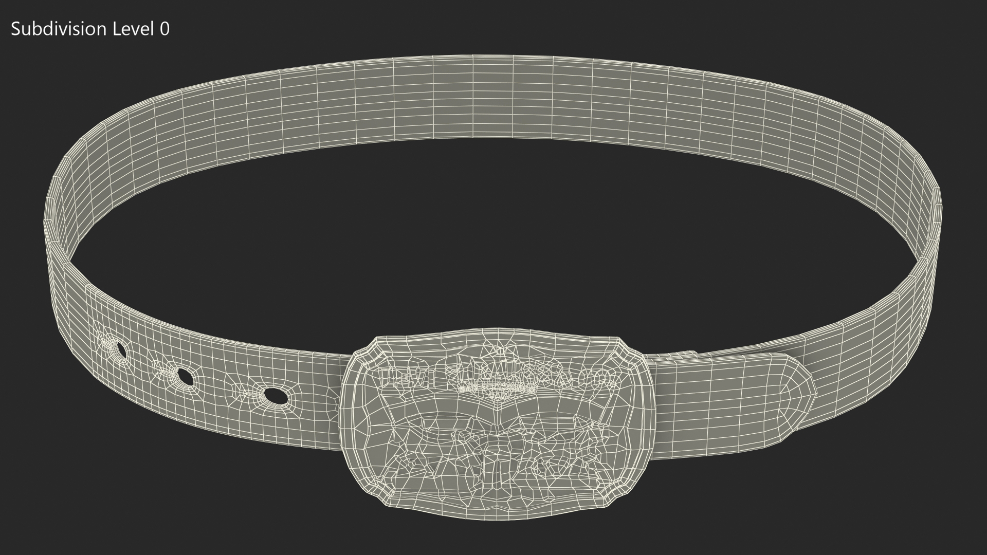 Levis Belt with Plaque Buckle 3D model