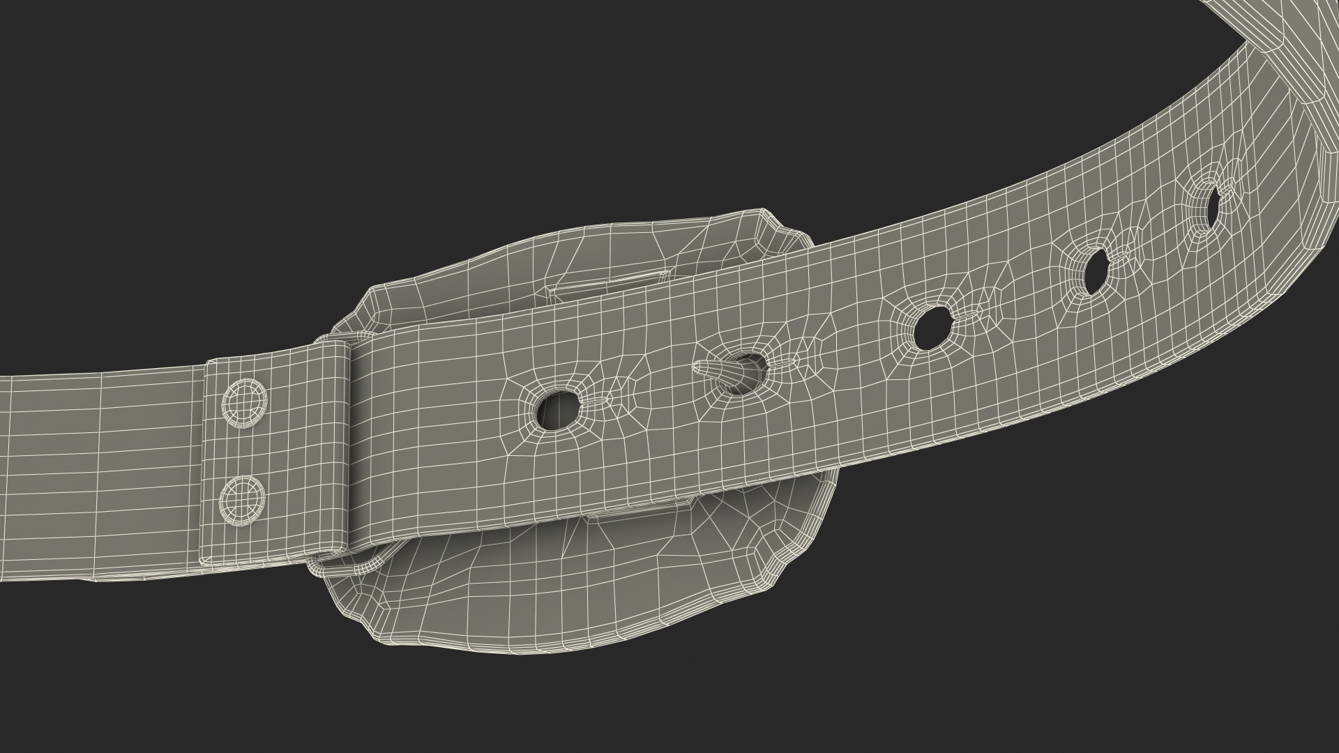 Levis Belt with Plaque Buckle 3D model