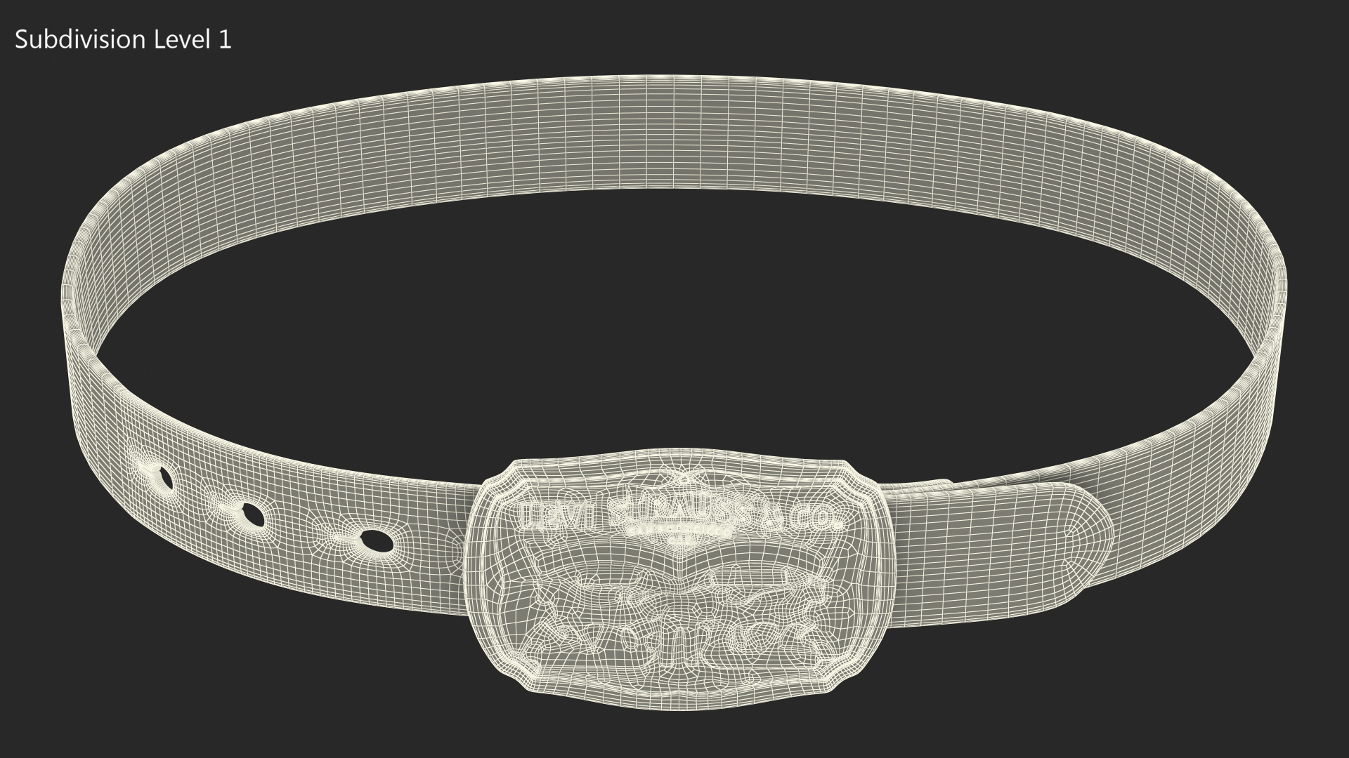 Levis Belt with Plaque Buckle 3D model