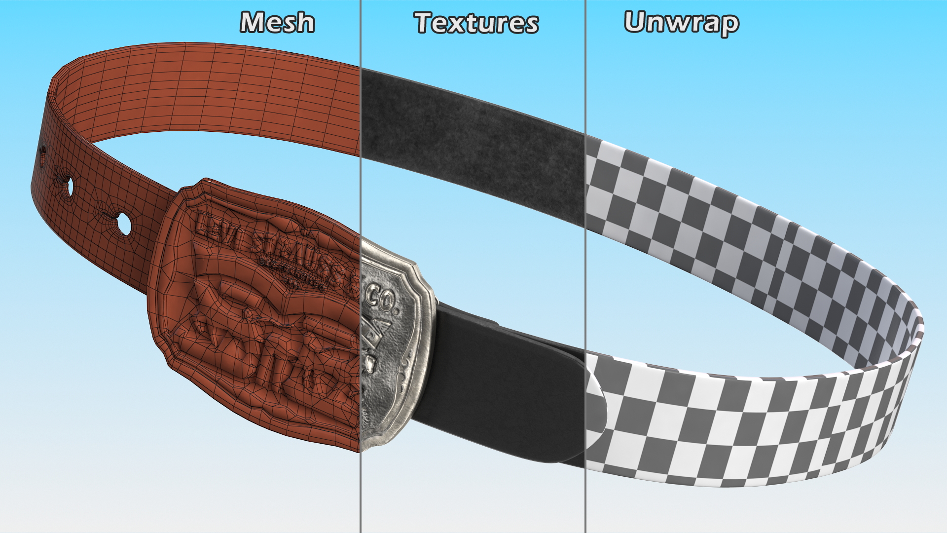 Levis Belt with Plaque Buckle 3D model