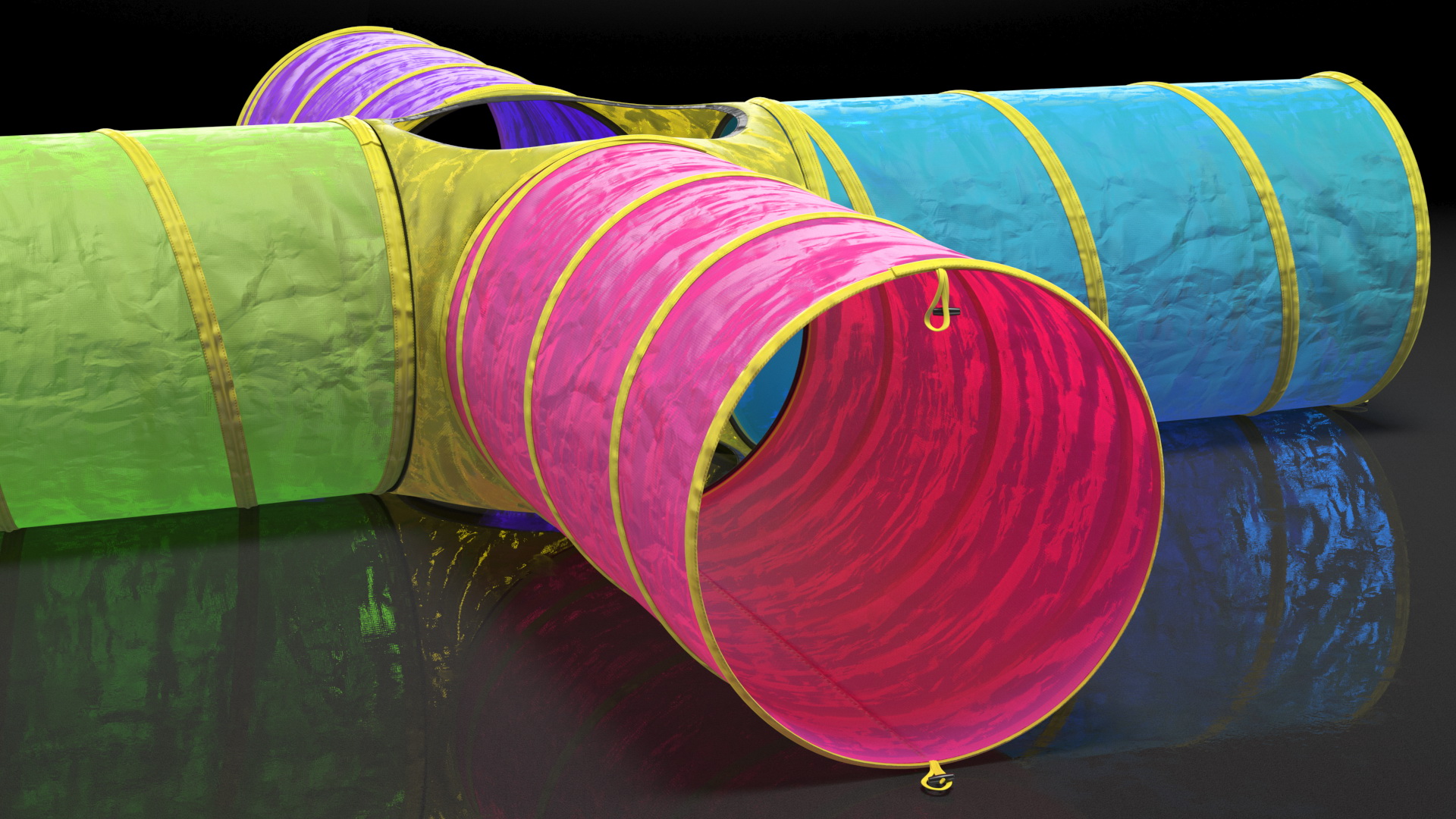 3D Foldable Cross Play Tunnel