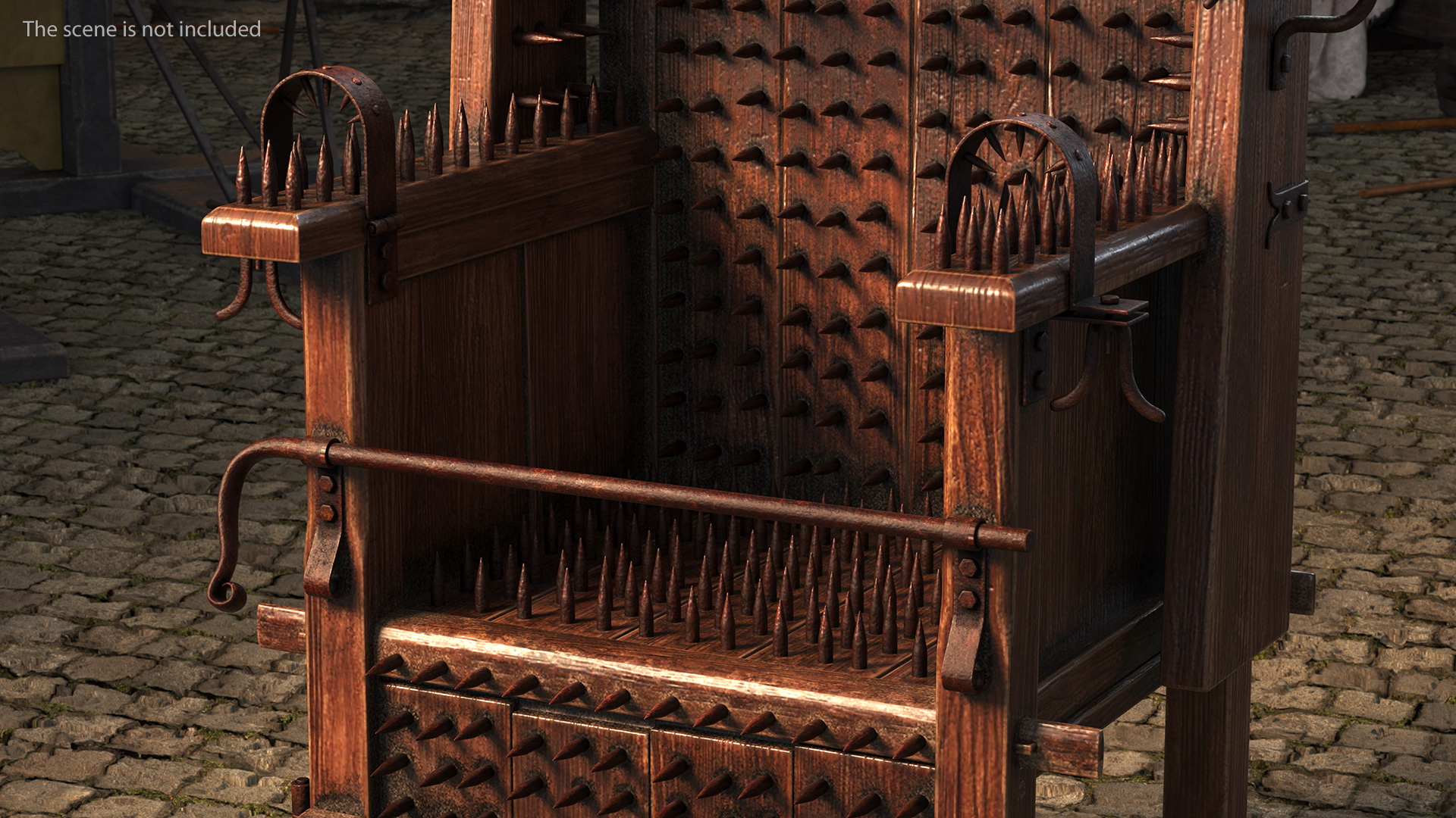 Medieval Spiked Torture Chair 3D model