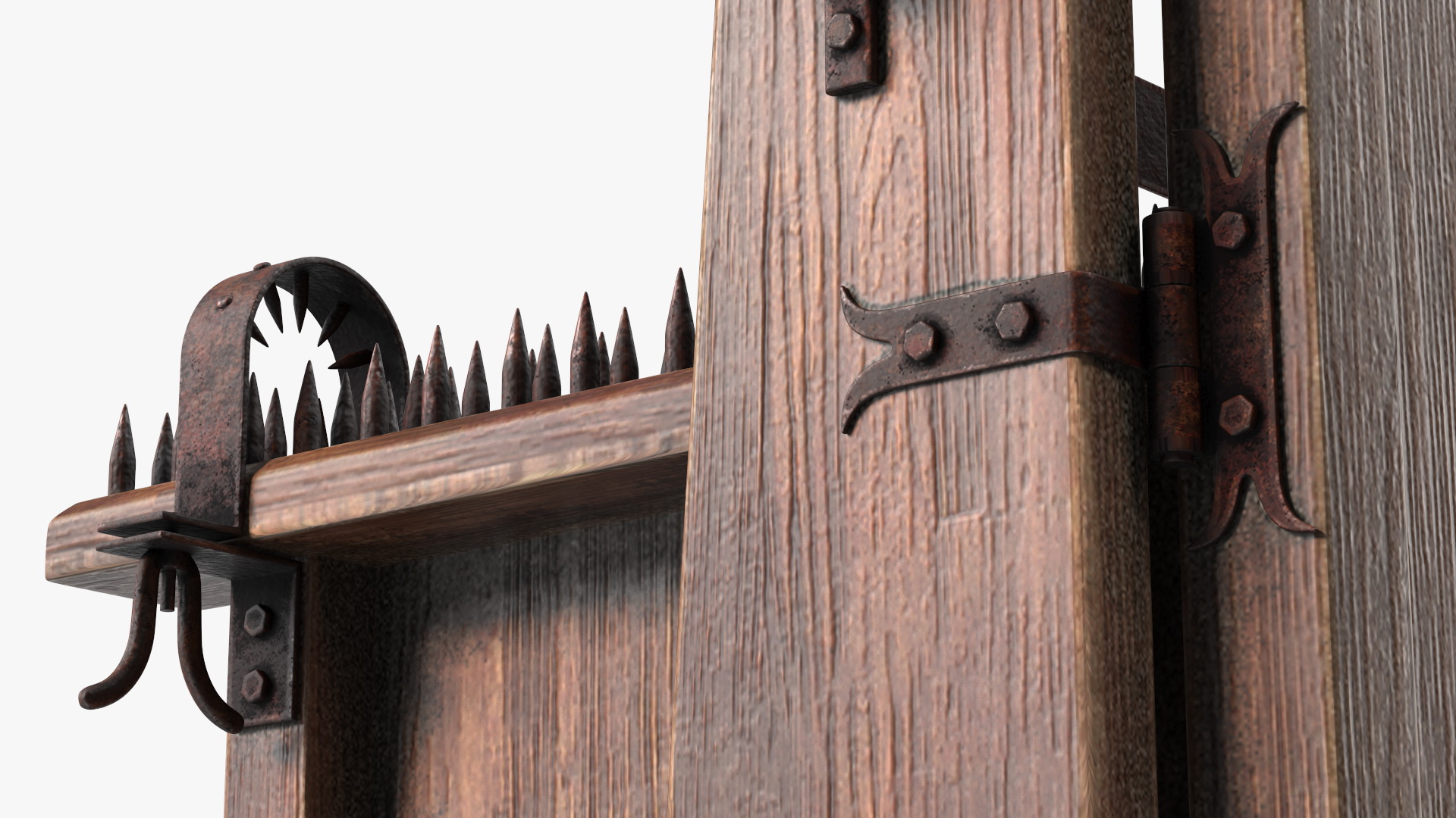 Medieval Spiked Torture Chair 3D model
