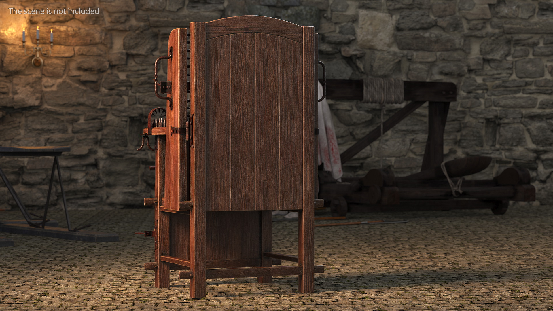 Medieval Spiked Torture Chair 3D model
