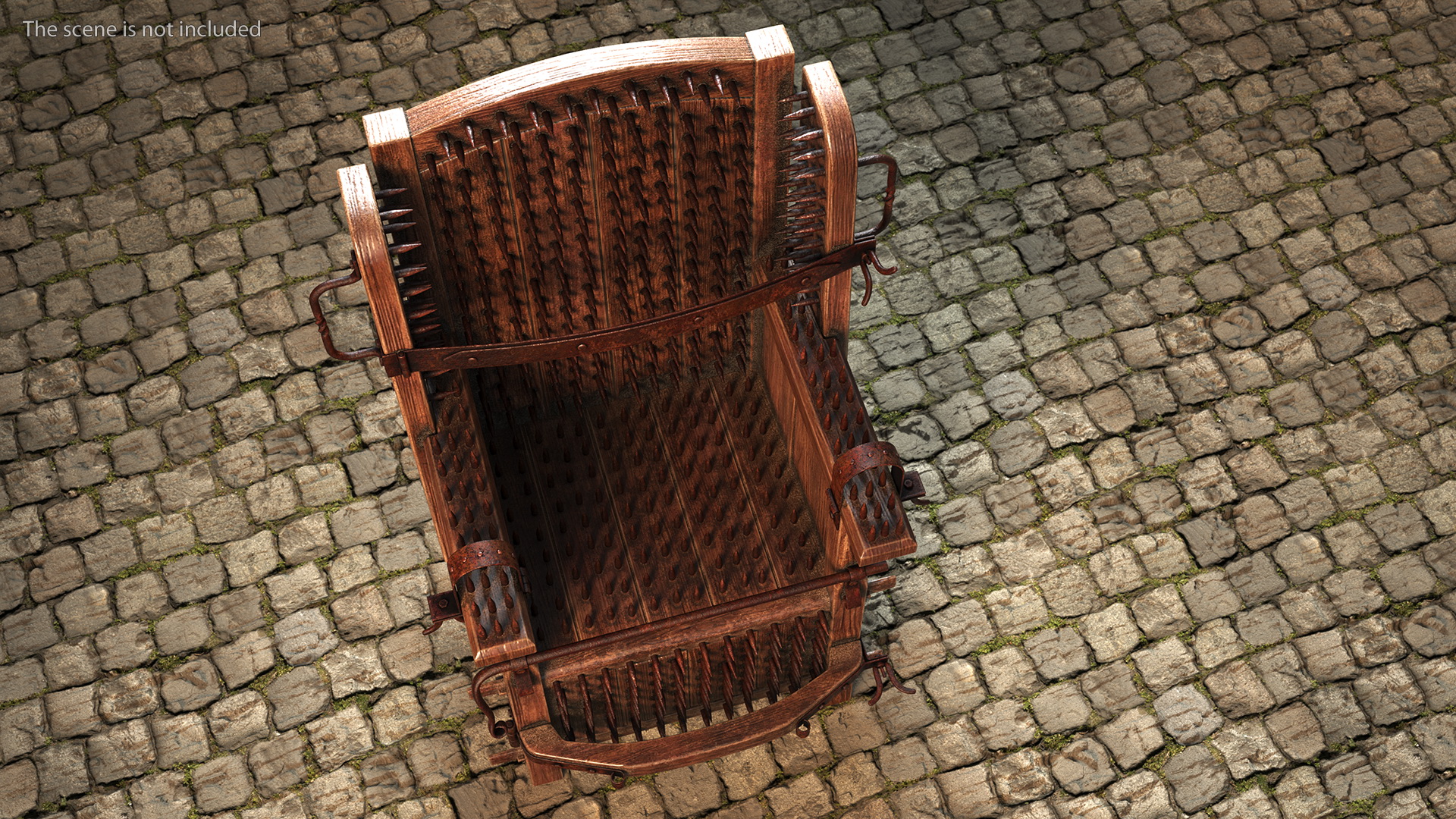 Medieval Spiked Torture Chair 3D model