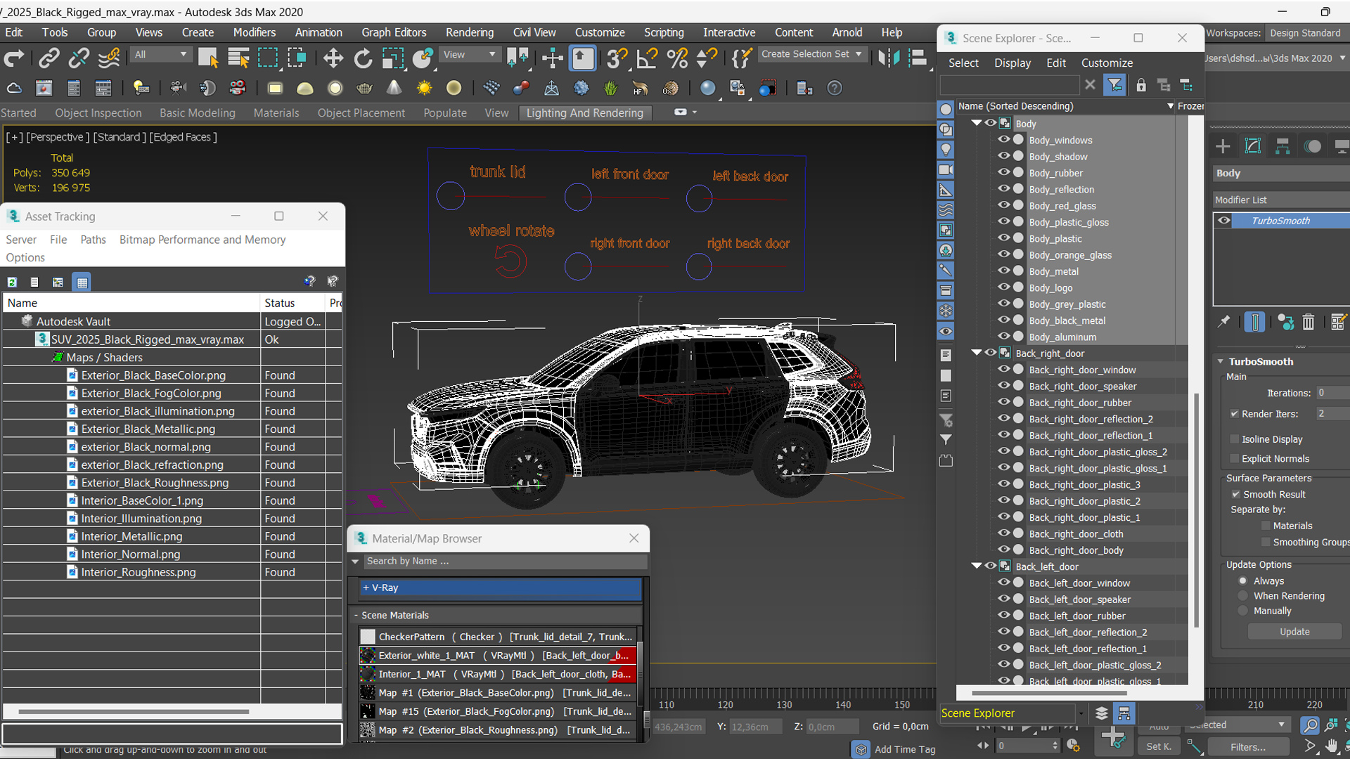 3D SUV 2025 Black Rigged