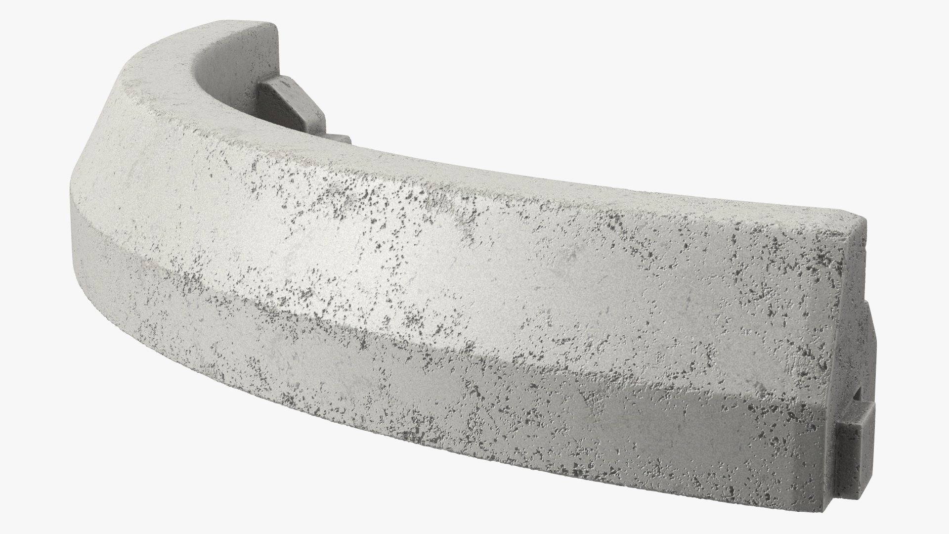 Concrete Curb Rounded Section 3D model
