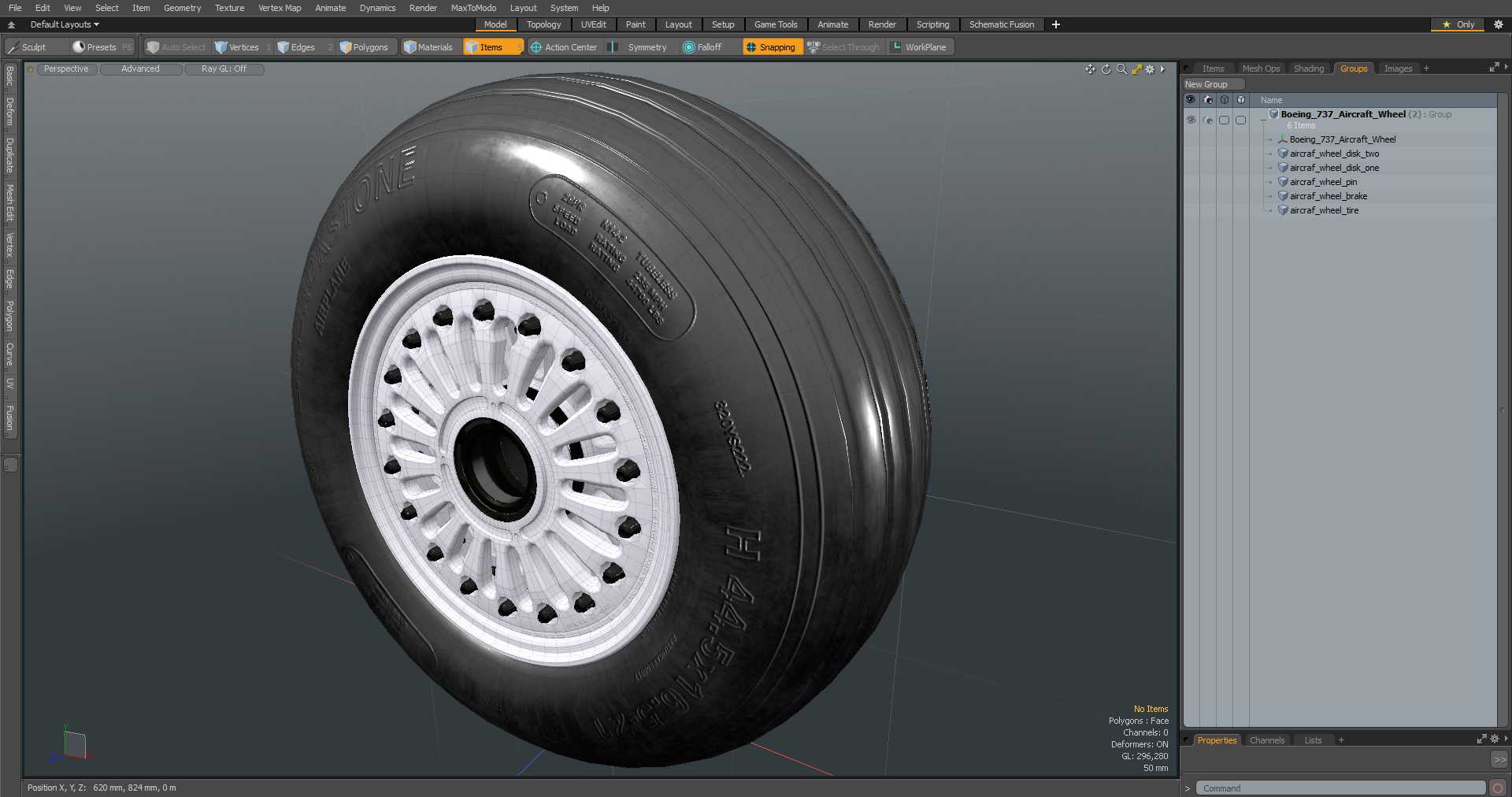 3D model Boeing 737 Aircraft Wheel