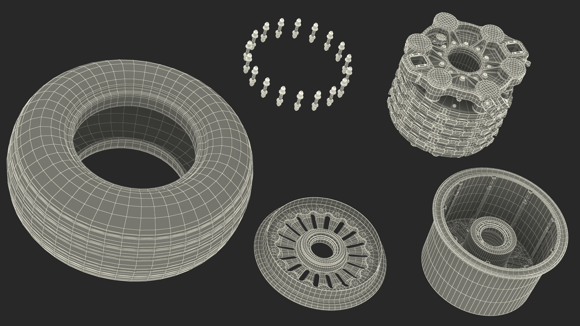 3D model Boeing 737 Aircraft Wheel