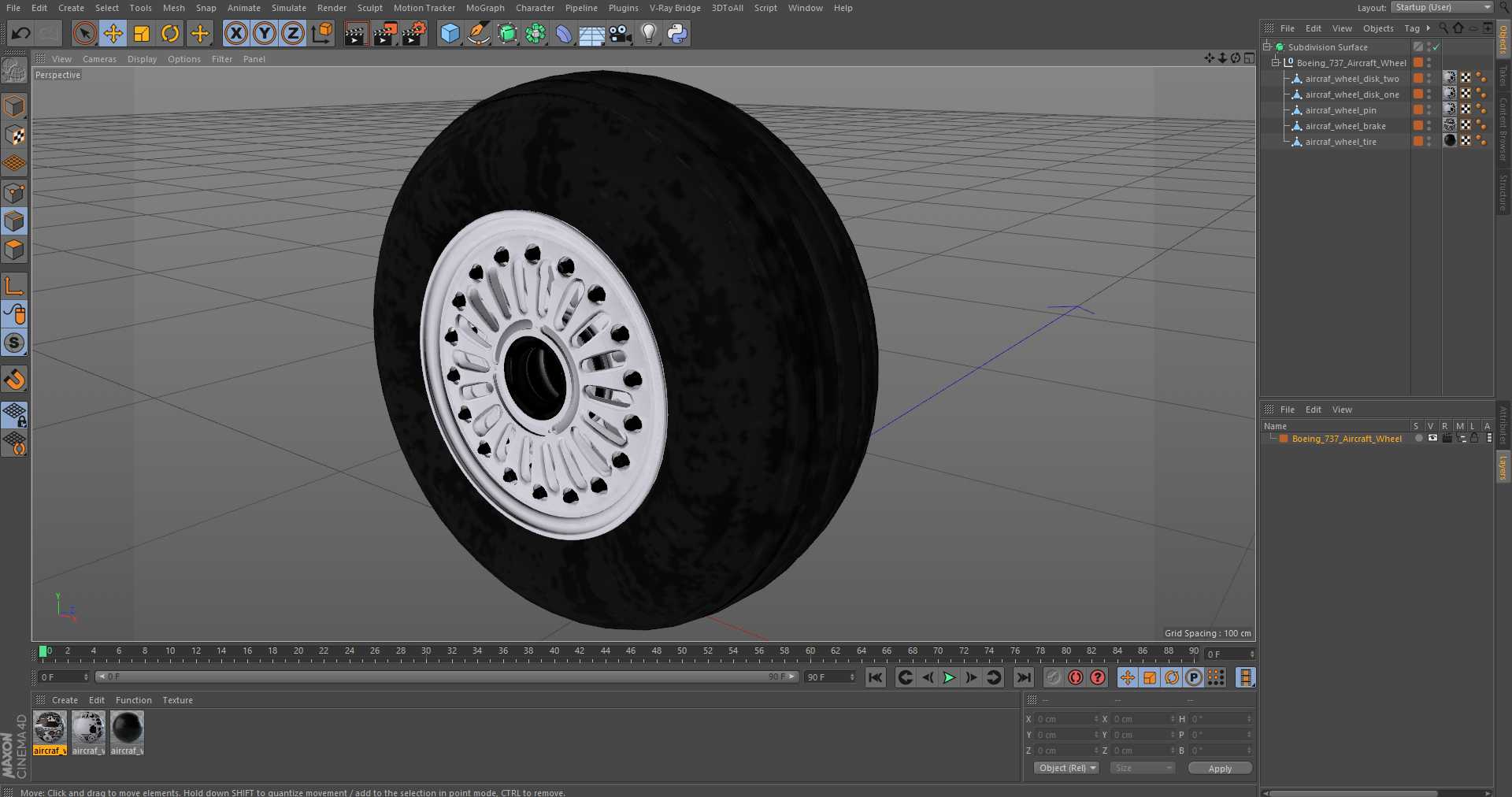 3D model Boeing 737 Aircraft Wheel