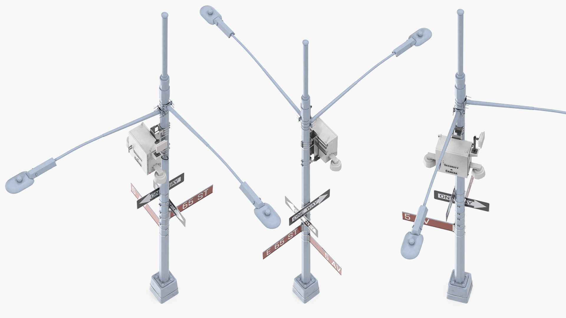 3D Street Facial Recognition Cameras on Post