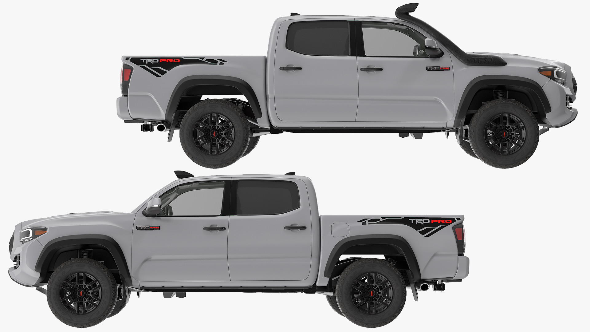 3D Toyota Tacoma TRD Pro Silver Sky Metallic 2021