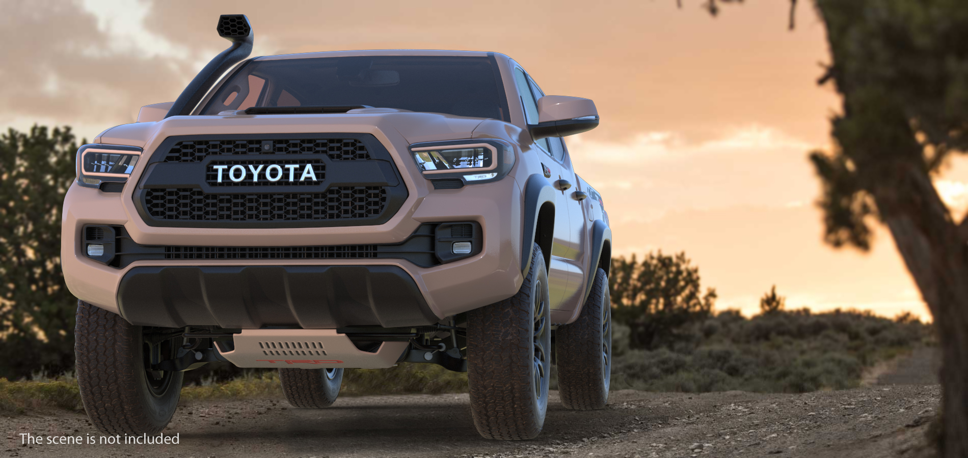 3D Toyota Tacoma TRD Pro Silver Sky Metallic 2021