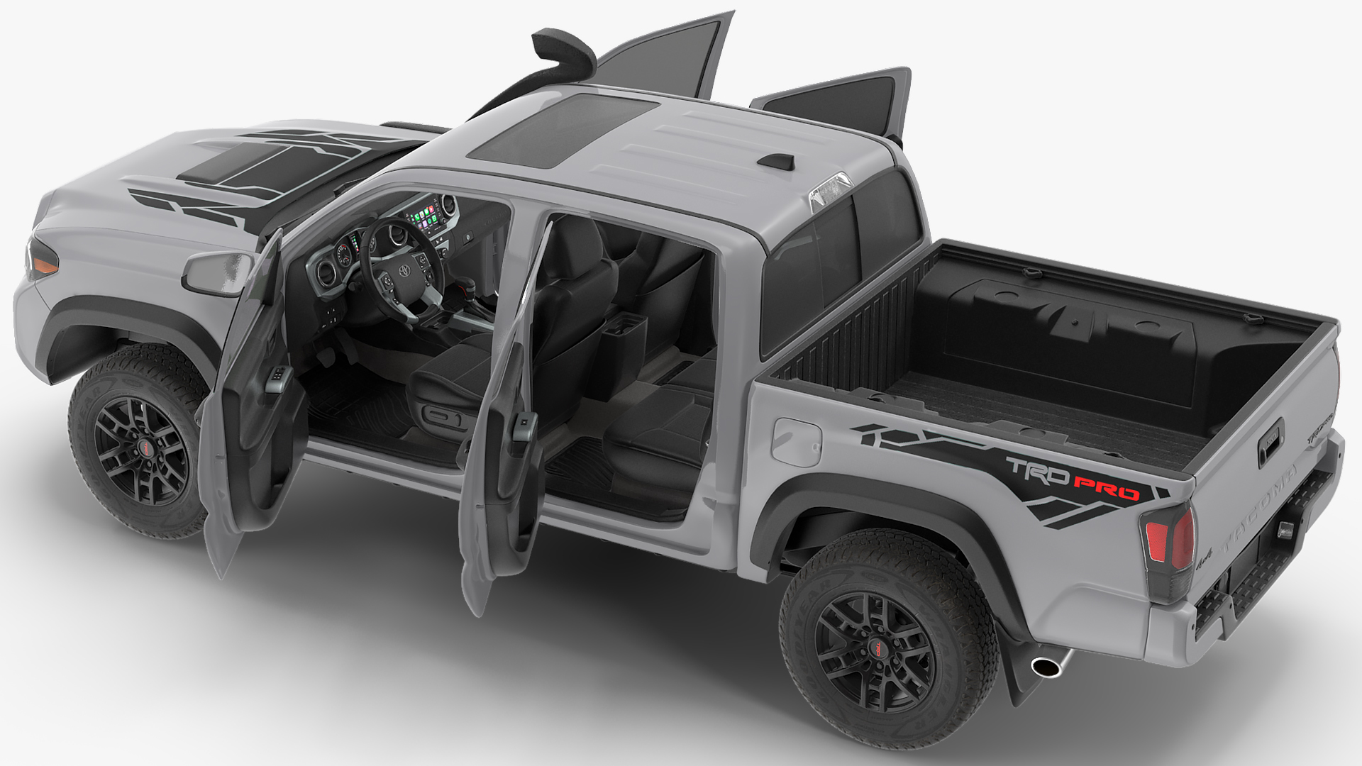 3D Toyota Tacoma TRD Pro Silver Sky Metallic 2021