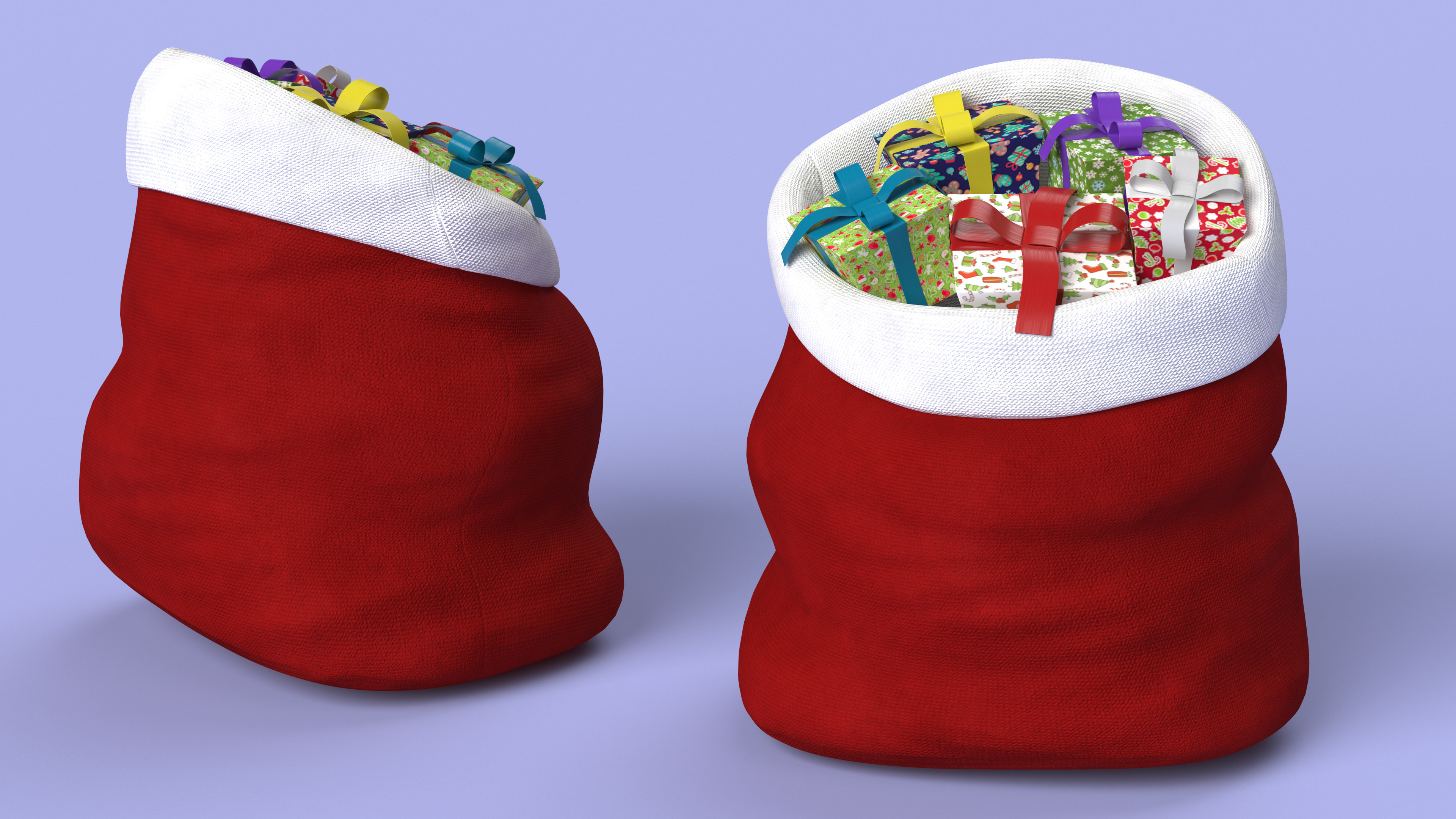 3D Santa Gifts Bag Cartoon model
