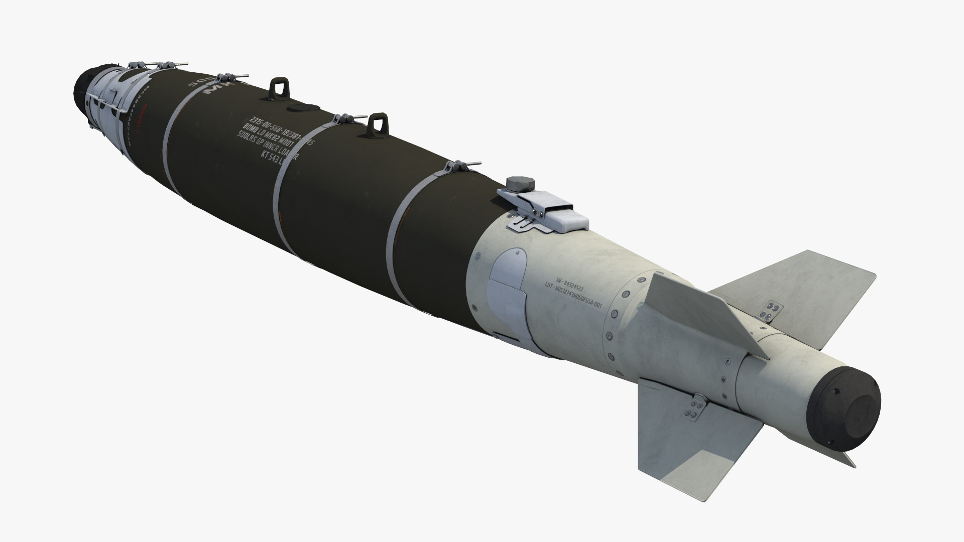 GBU-54 LJDAM Laser-Guided Smart Bomb Black Game Ready, view 5
