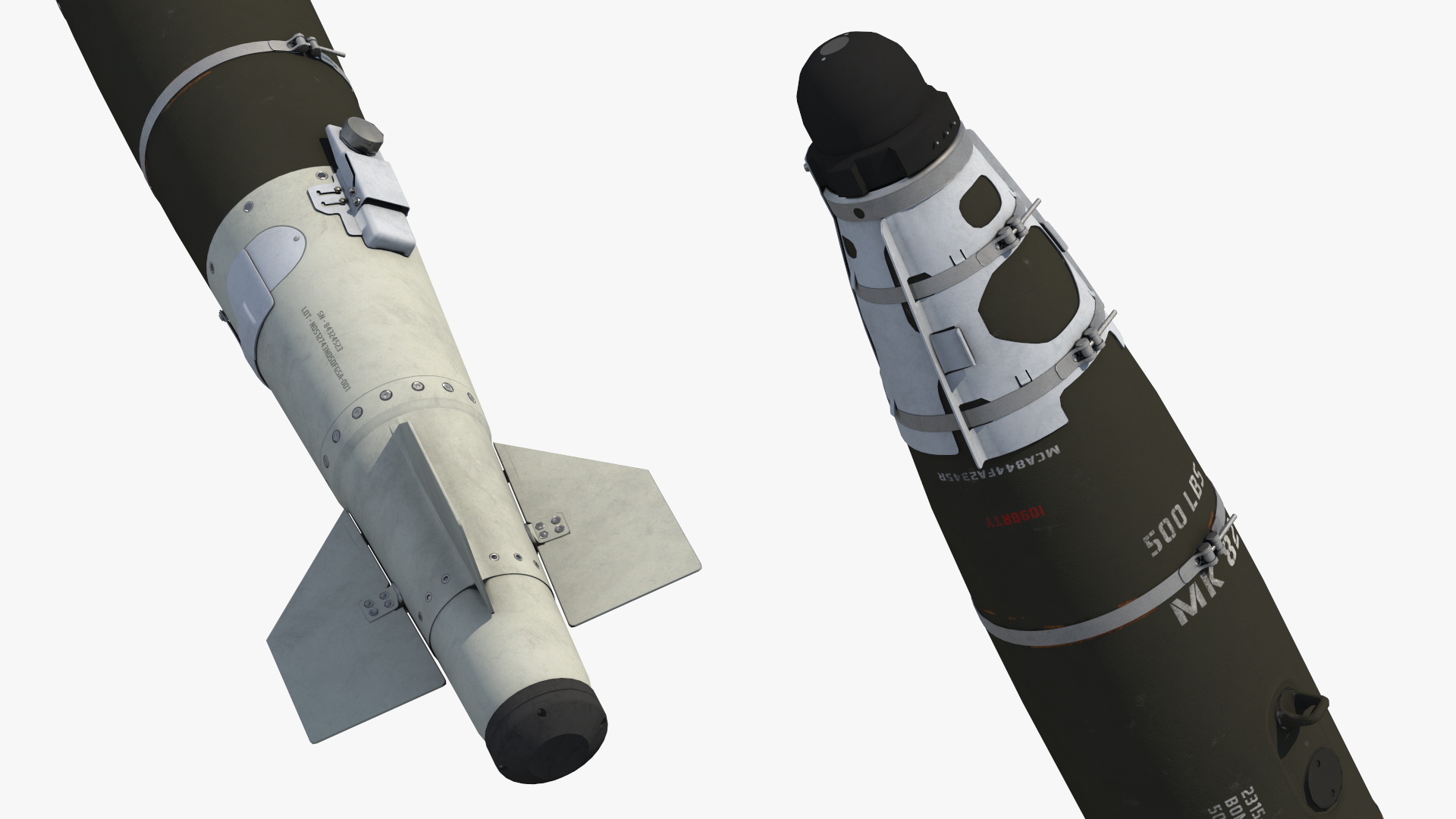 GBU-54 LJDAM Laser-Guided Smart Bomb Black Game Ready, view 7