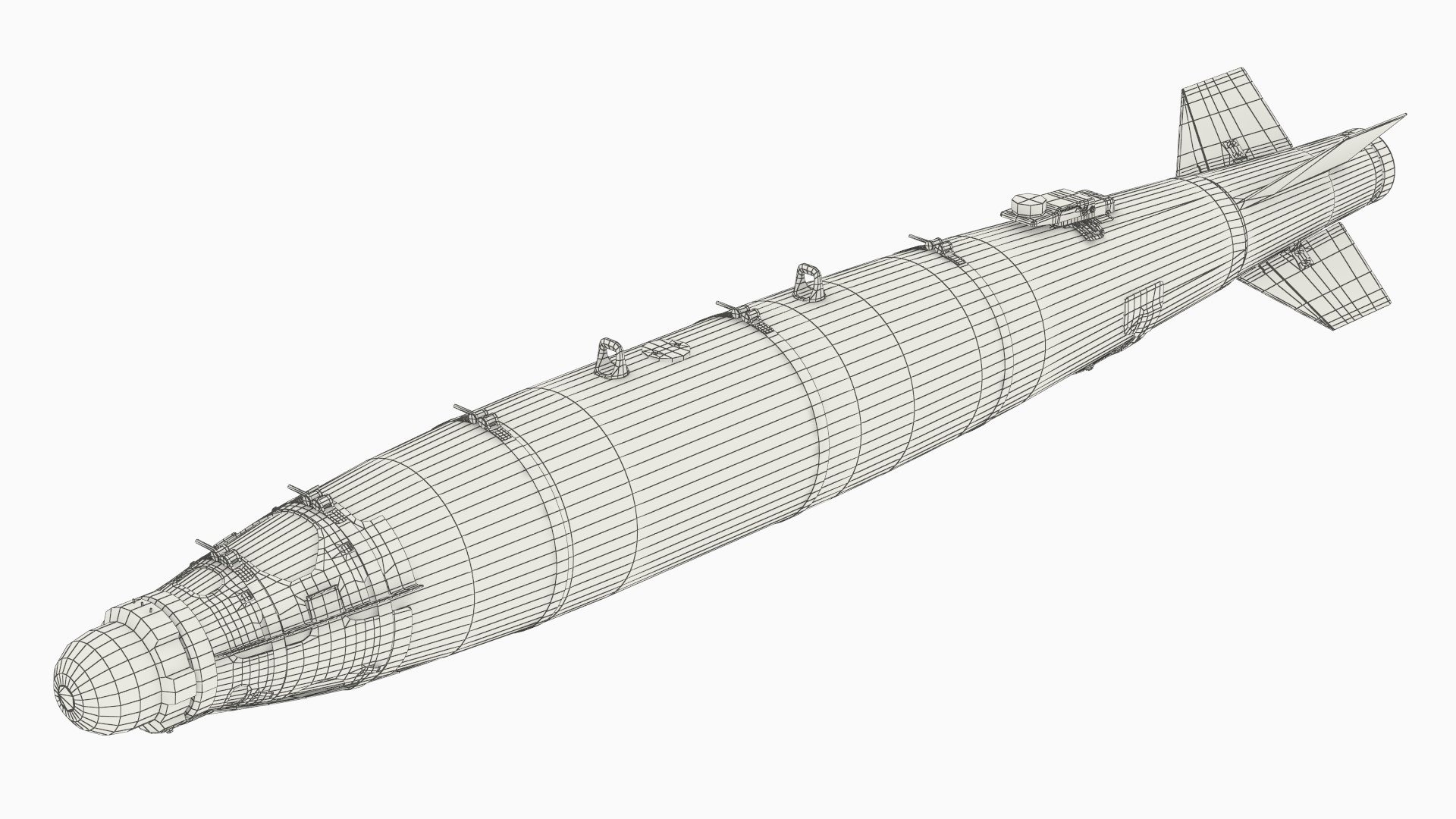 GBU-54 LJDAM Laser-Guided Smart Bomb Black Game Ready, view 10