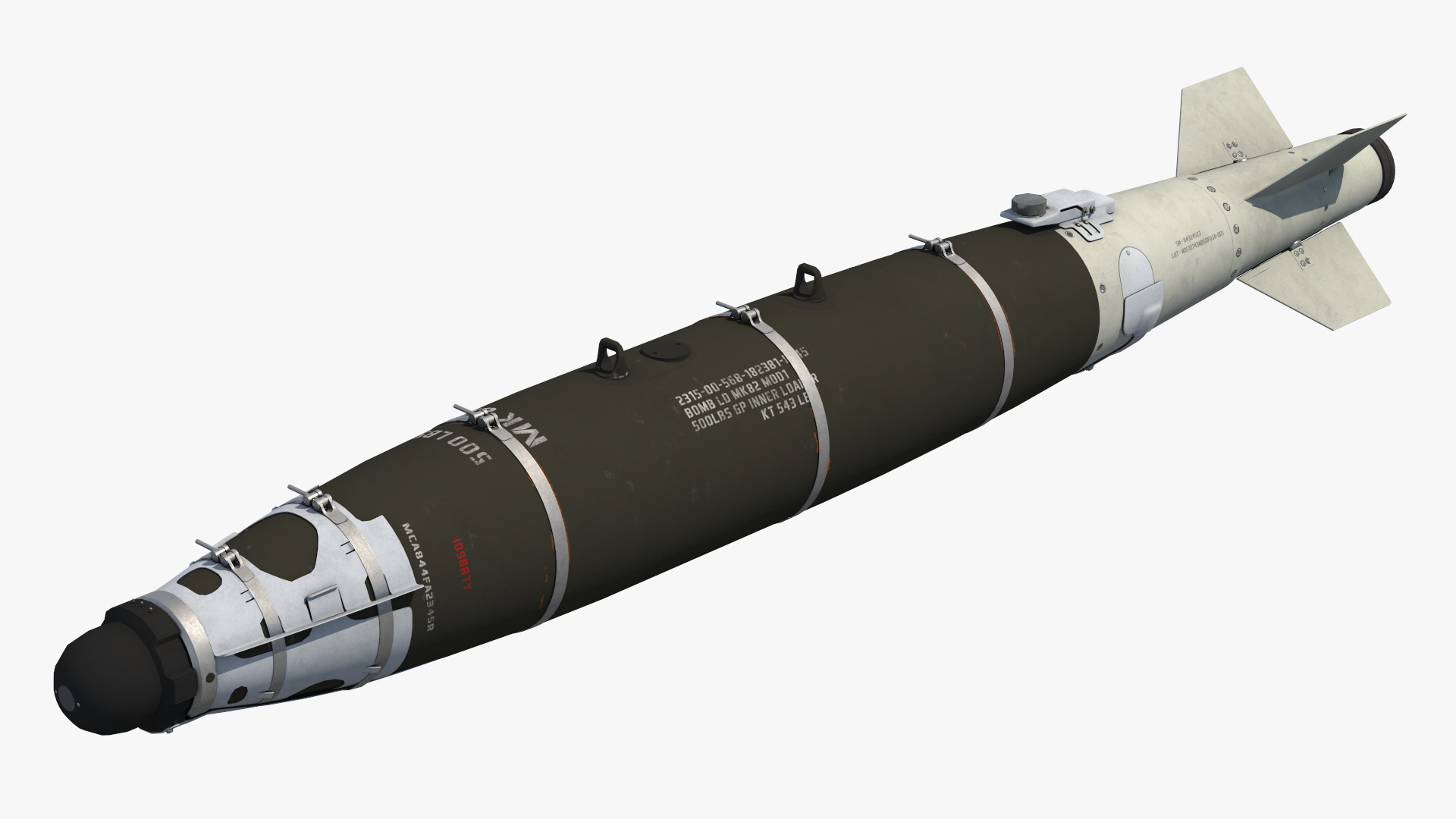 GBU-54 LJDAM Laser-Guided Smart Bomb Black Game Ready