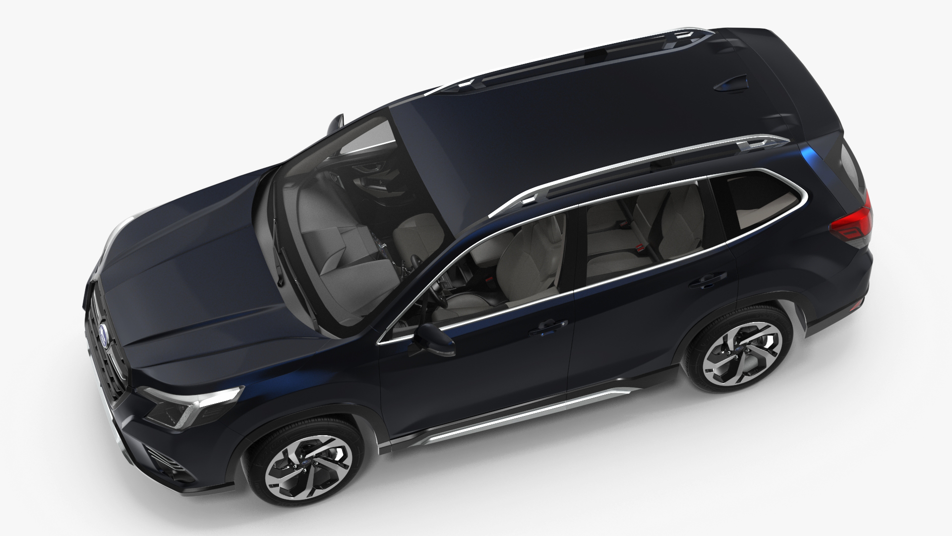 3D Subaru Forester 2022 Black Rigged model