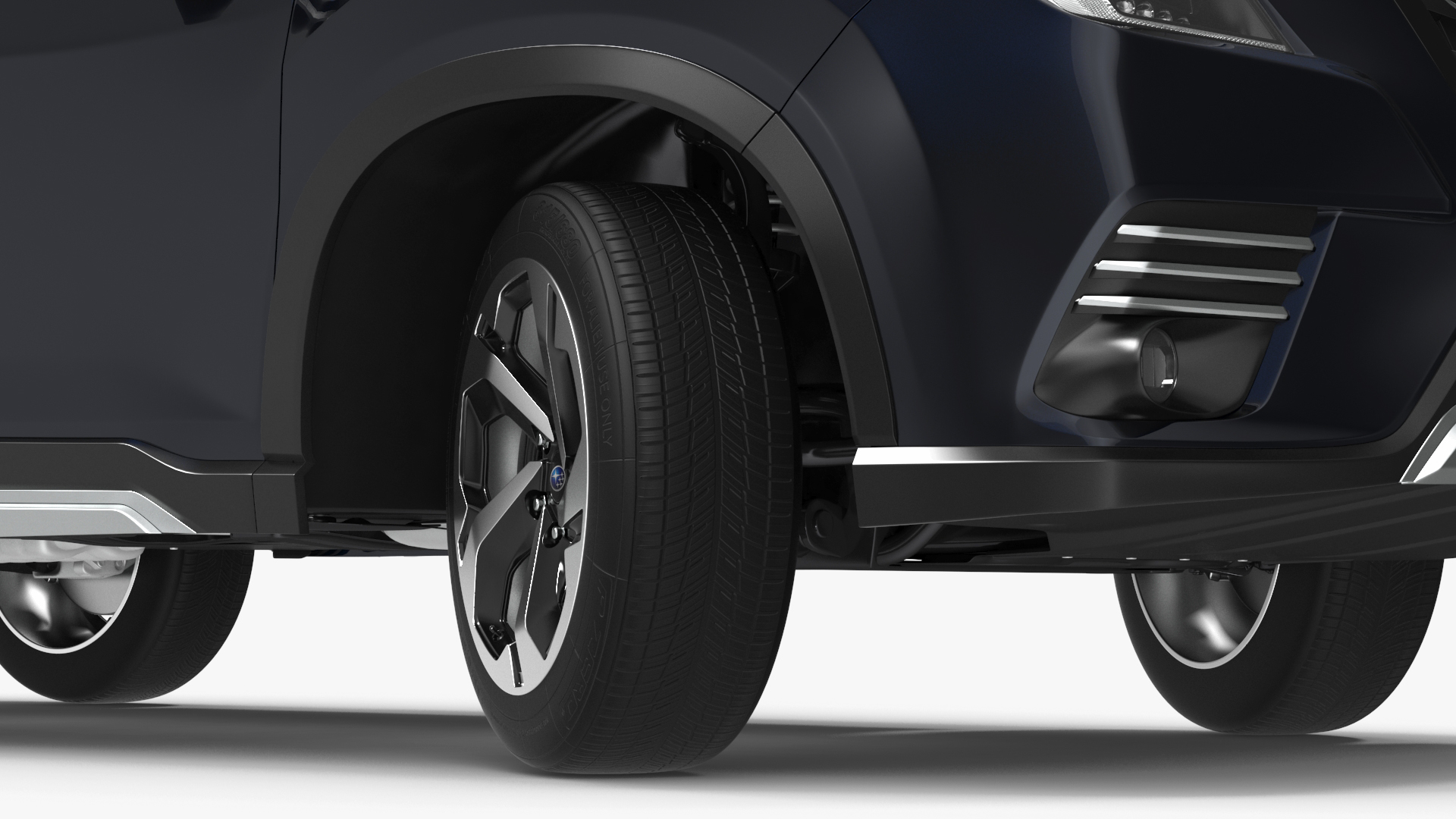 3D Subaru Forester 2022 Black Rigged model