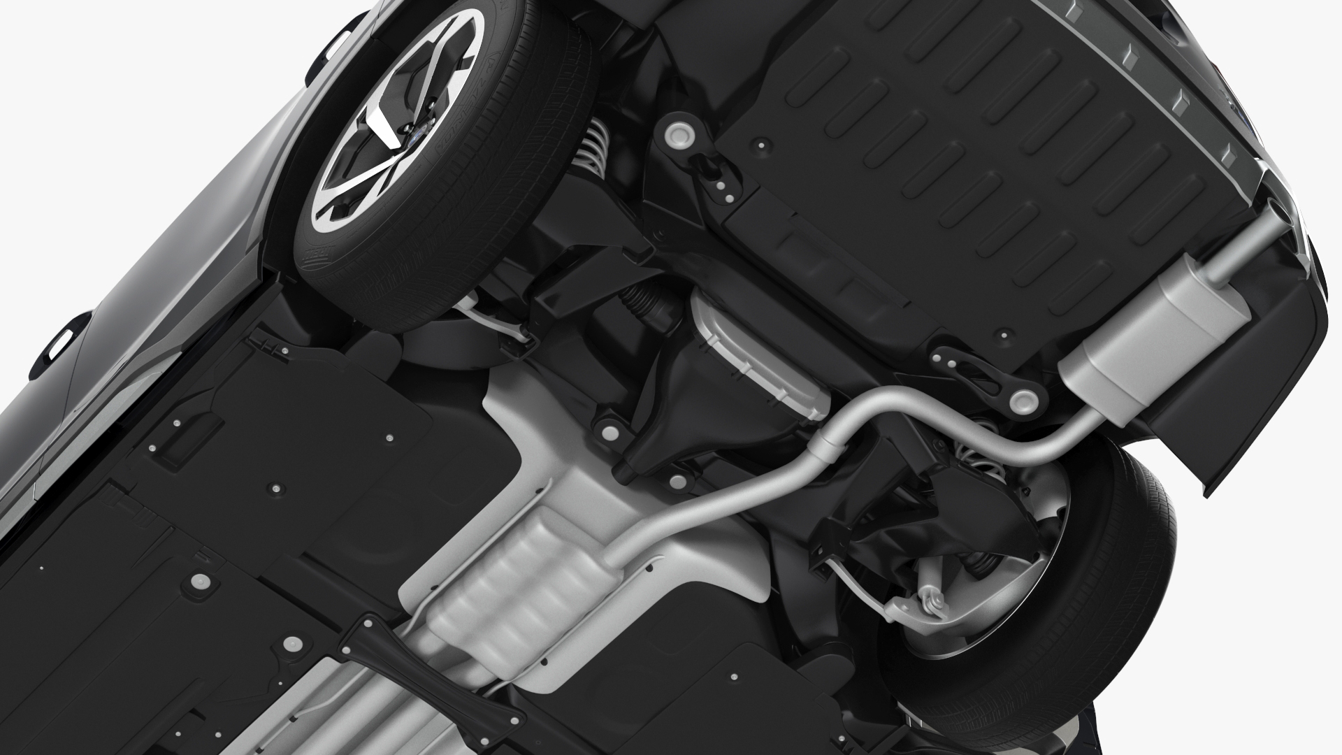3D Subaru Forester 2022 Black Rigged model