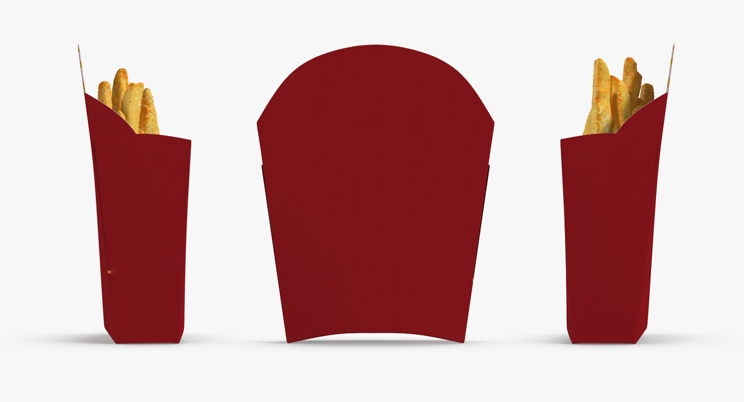 French Fry Box McDonalds 3D model