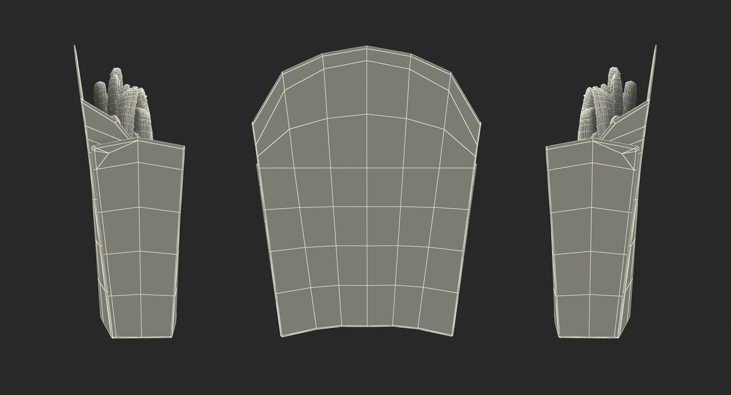 French Fry Box McDonalds 3D model