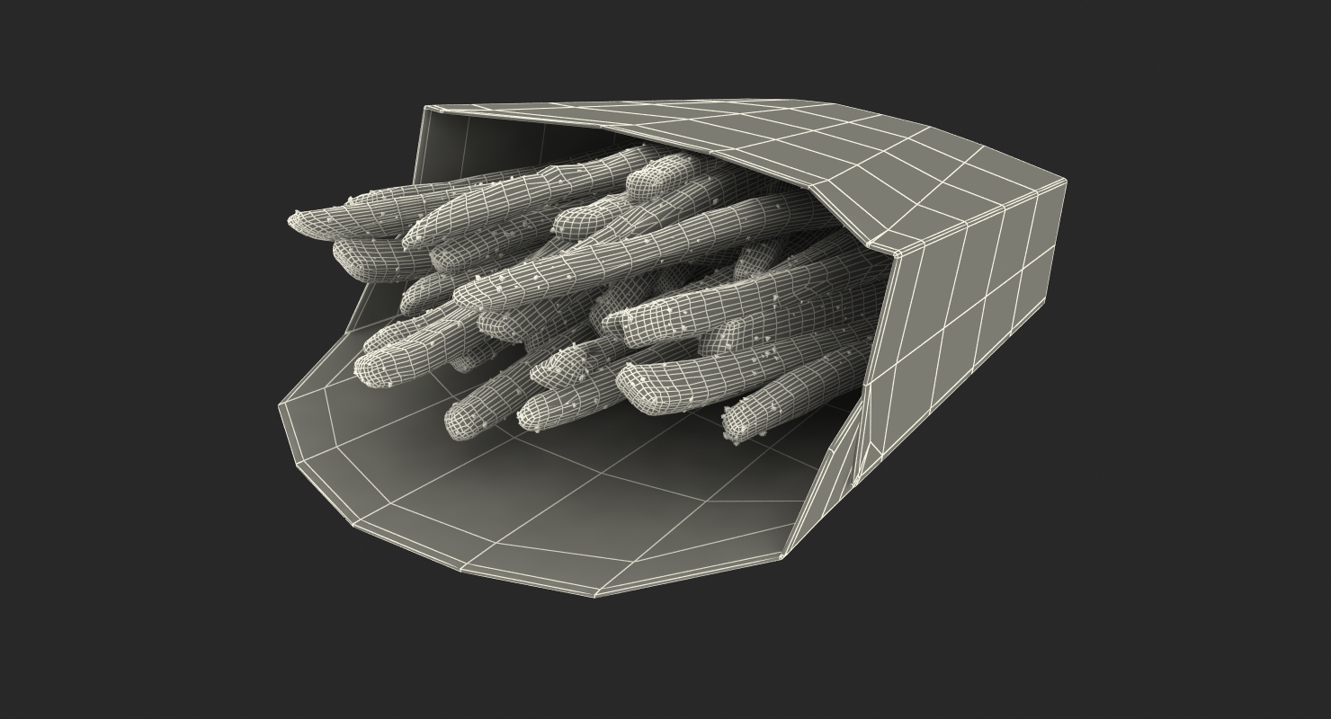 French Fry Box McDonalds 3D model