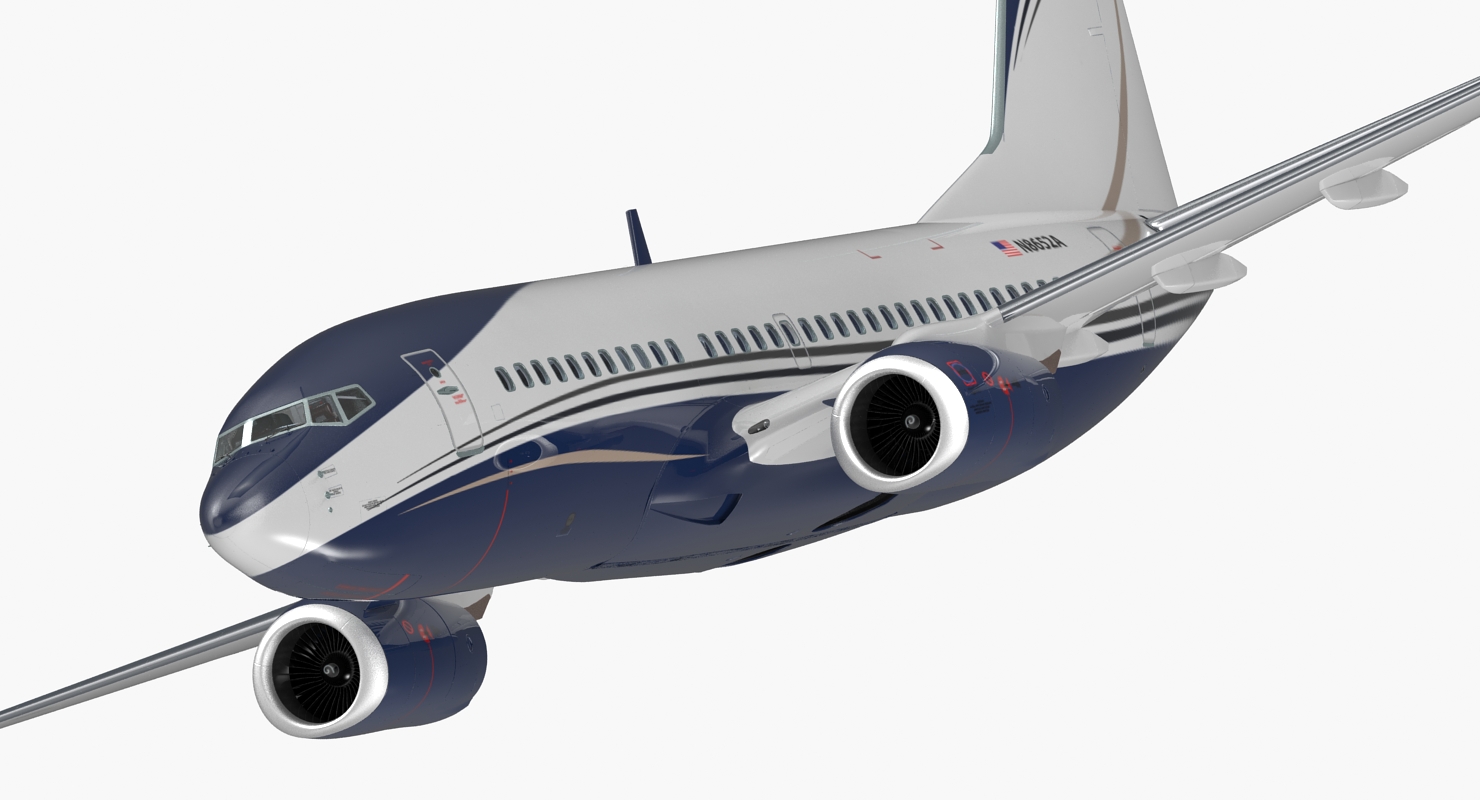 3D Boeing 737 700 with Interior Generic Rigged model