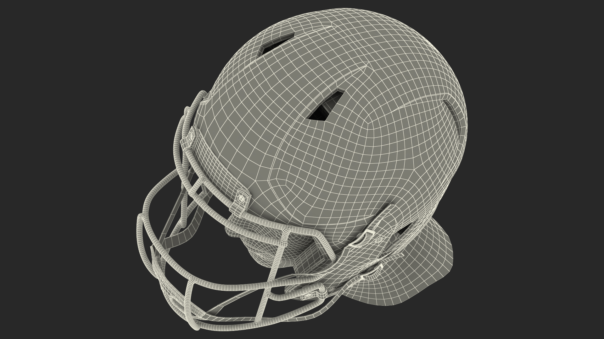 Helmet 3 Riddell On Mannequin Head 3D model