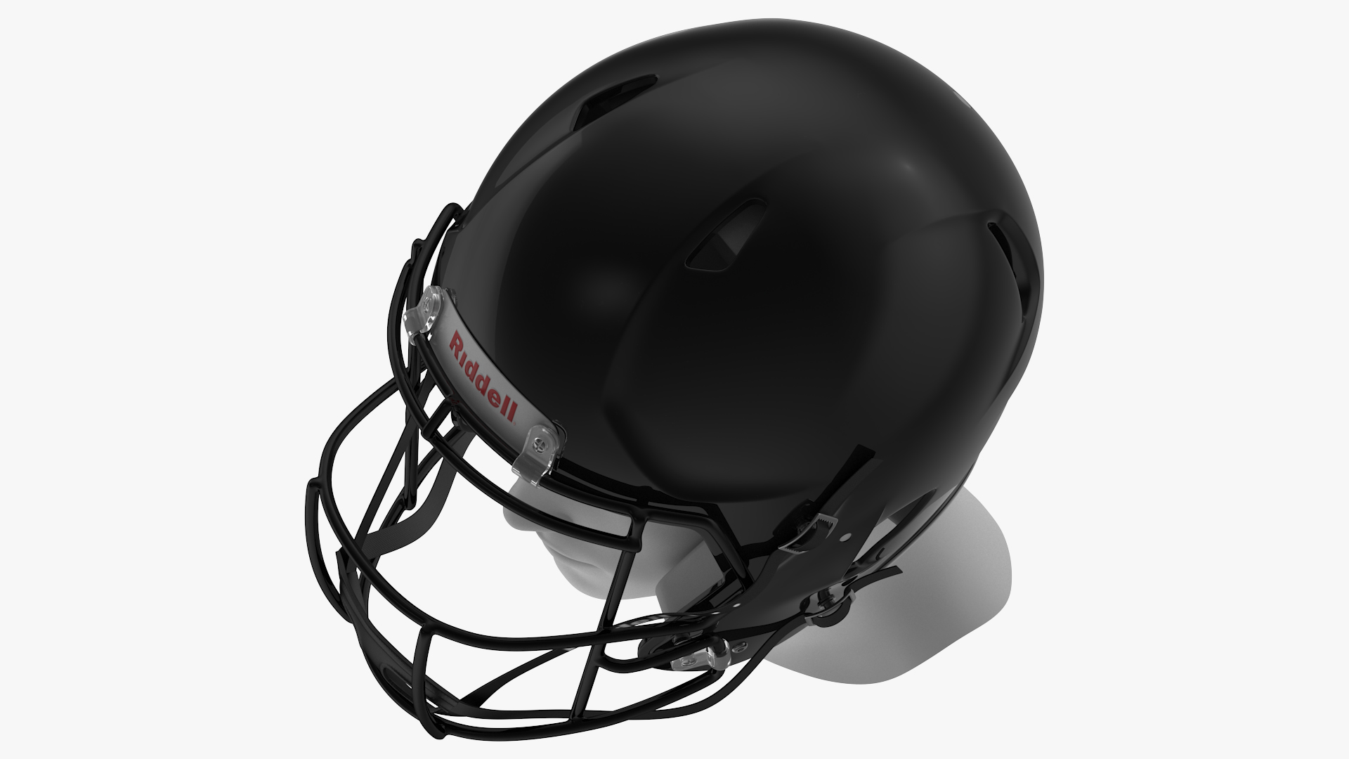 Helmet 3 Riddell On Mannequin Head 3D model