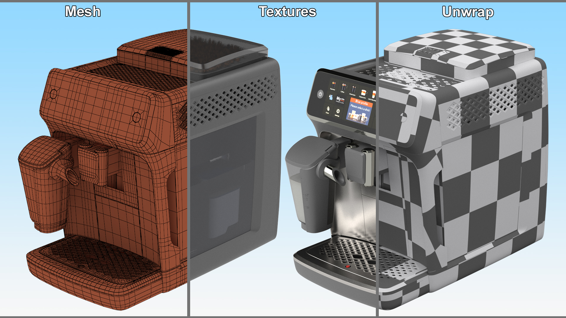 3D Automatic Espresso Machine Grey in Working Order model