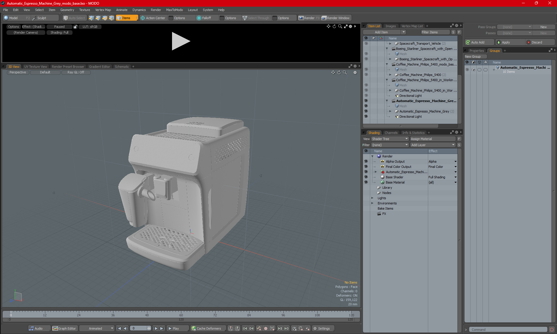 3D Automatic Espresso Machine Grey in Working Order model