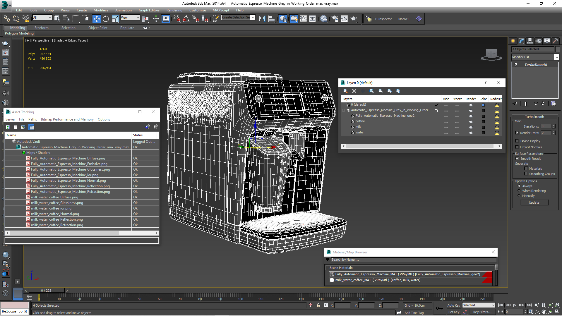 3D Automatic Espresso Machine Grey in Working Order model