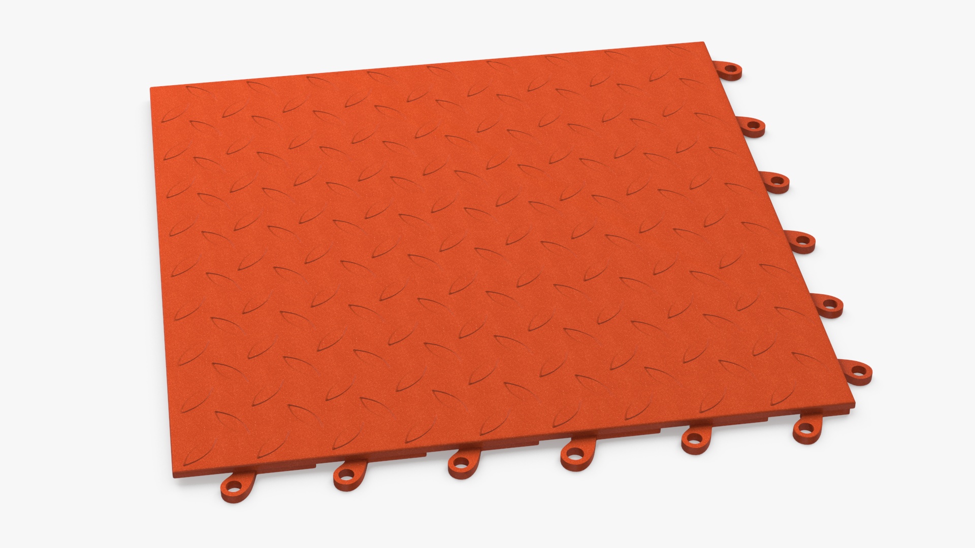 Connectable Gym Floor Mat Orange 3D