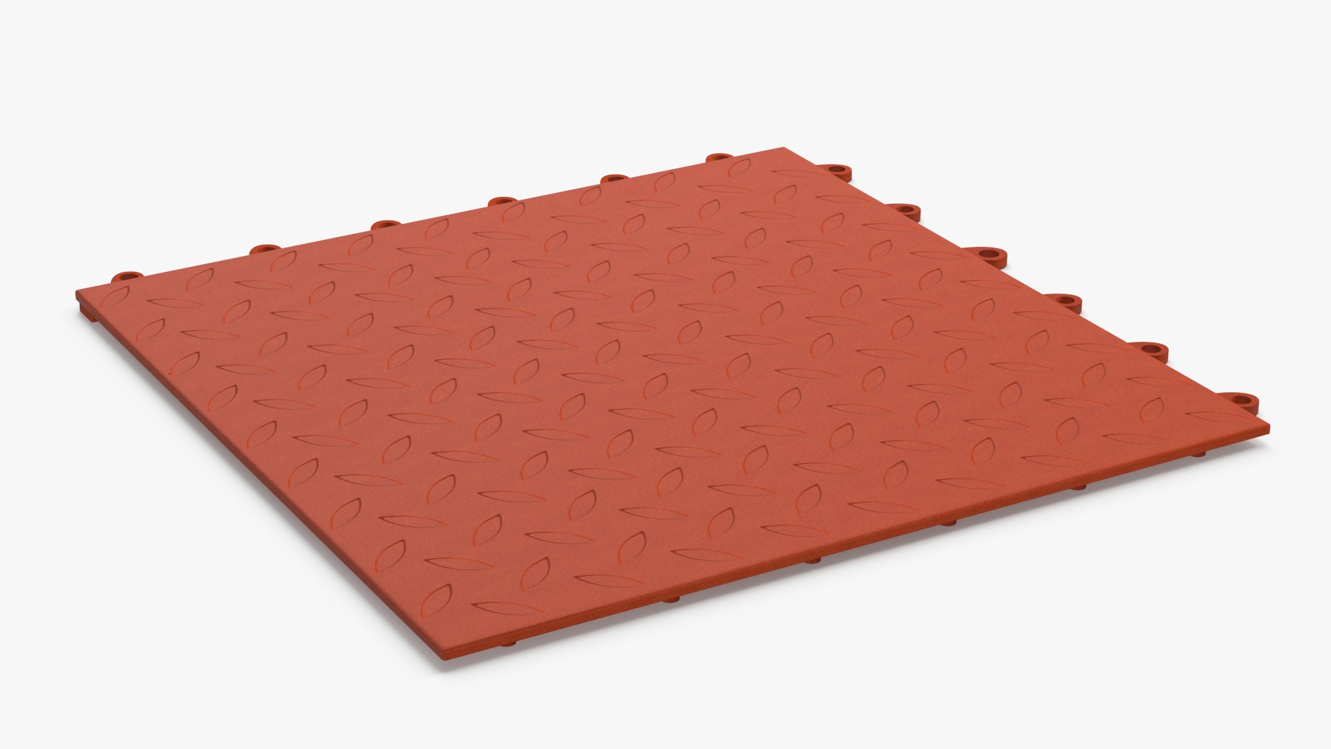 Connectable Gym Floor Mat Orange 3D