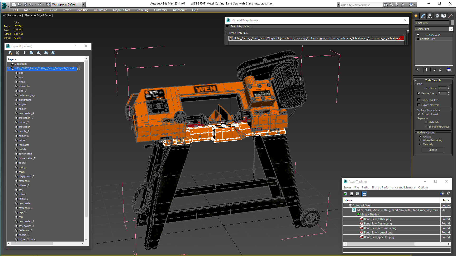 3D WEN 3970T Metal Cutting Band Saw with Stand model