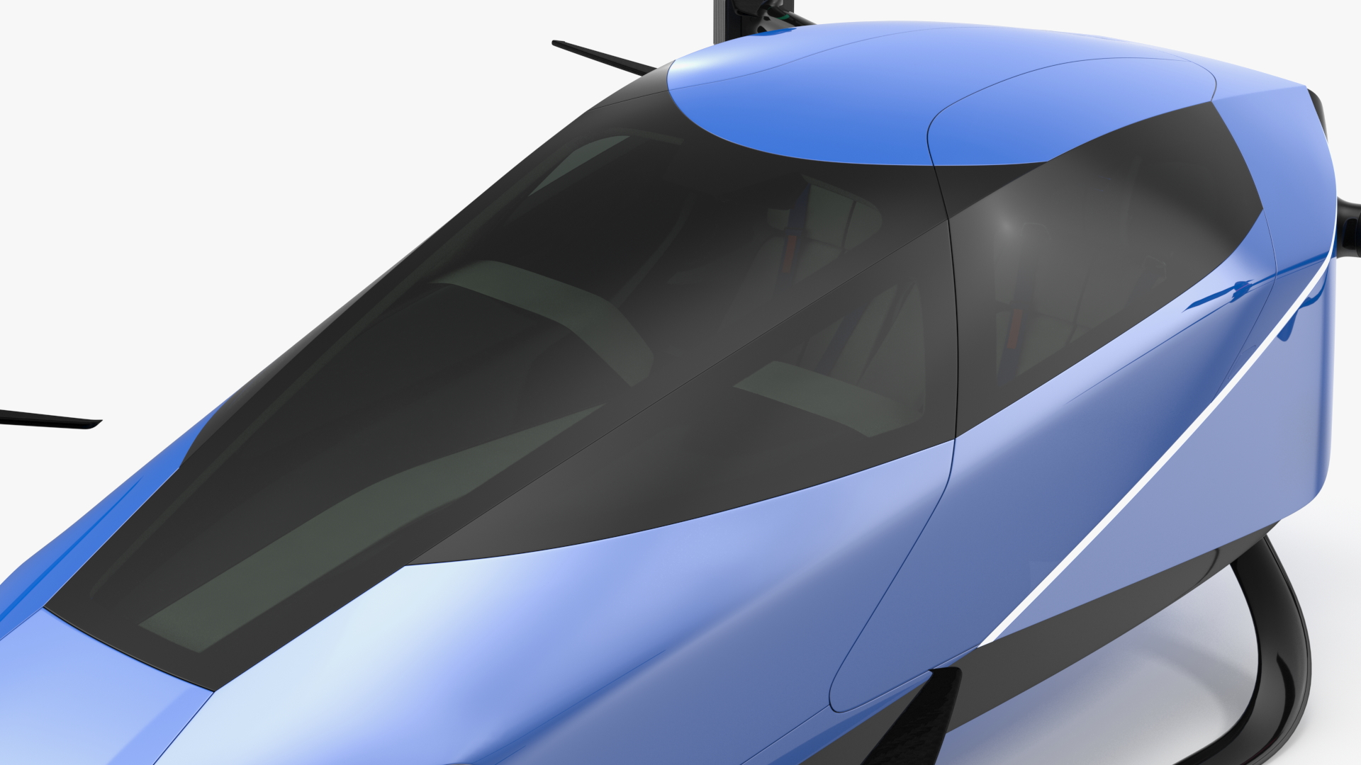3D Flying Car for Two Seats Rigged